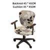 2Pcs/Set High Elastic Office Chair Covers Pattern Thicken Gaming Chair Covers Anti Slip Dustproof Computer Split Seat Cover