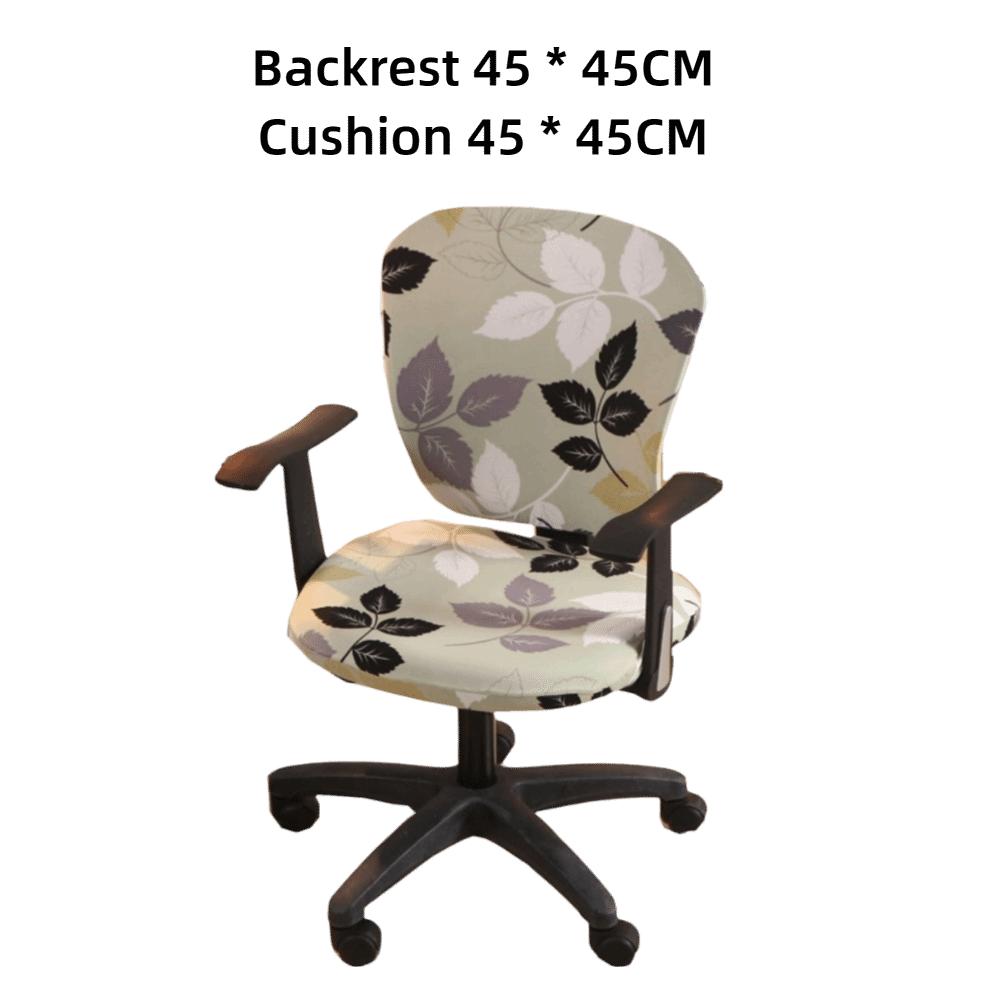 2Pcs/Set High Elastic Office Chair Covers Pattern Thicken Gaming Chair Covers Anti Slip Dustproof Computer Split Seat Cover
