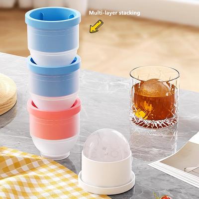 1pcs Bar Whiskey Round Ice Cube Maker Silicone Large Ball Shape Spherical Ice Cube Mould Machine Quick Freezer Kitchen Gadgets