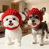Cozy Soft Knit Pet Knitted Hat Windproof Winter Dog Cap Cute Warm Dog Beanie  Winter Season