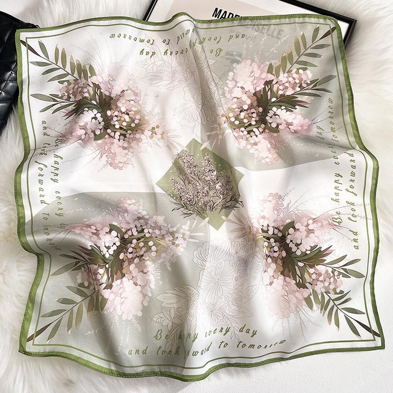 100% Natural Silk Scarf Women Luxury High Quality Headband Square Foulard Female Neckerchief Shawl Wraps Hijab Bandana Scarves