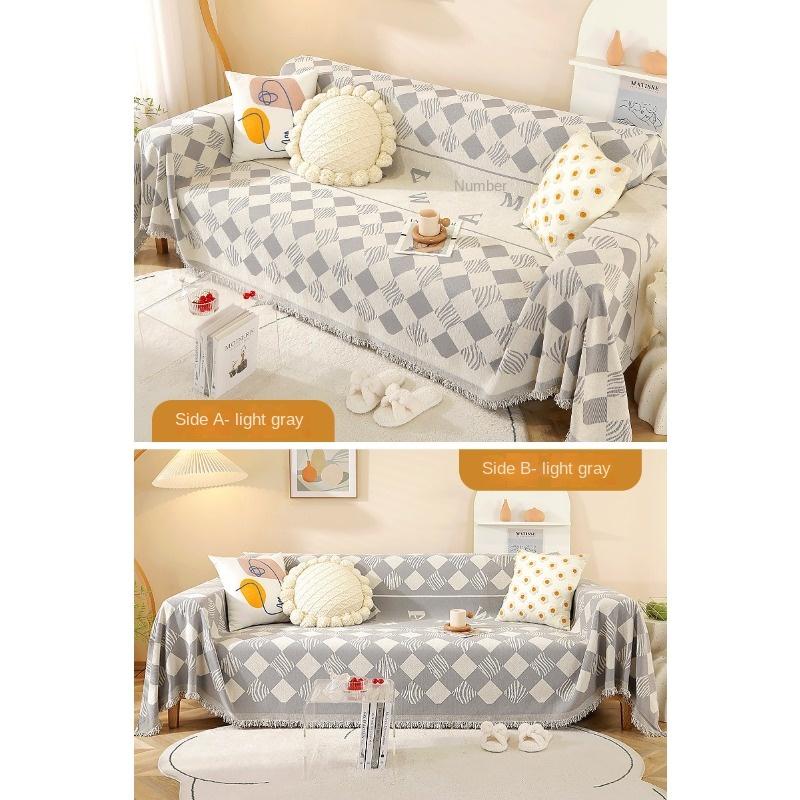 Nordic Style Sofa Cover Cloth Ins Style Full-Cover Sofa Cushion Simple Modern Sofa Cover Four Seasons Universal Sofa Cover Cover