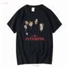 Interpol Rockband T-Shirt Schwarz Baumwolle Unisex Geschenk Für Fan Te7169 Vintage Gewaschen Stilvoll Streetwear Unisex Lässig Vielseitig