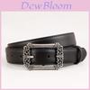 Genuine Leather Womens Belt With Silver Buckle For Casual And Office Wear