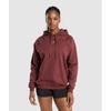 Tréninková nadměrná fleecová mikina s kapucí vínově hnědá B5a7n Rbqv