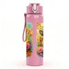 1PC Two Colorful Bird Art Print 750ml Color Plastic Sports Water Bottle Leakproof Flip Straw Lid Suitable for Sports Office Home Use