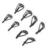 80pcs Ceramic and Stainless Steel Fishing Rod Part Tip Tops Guides Ring Kit Set