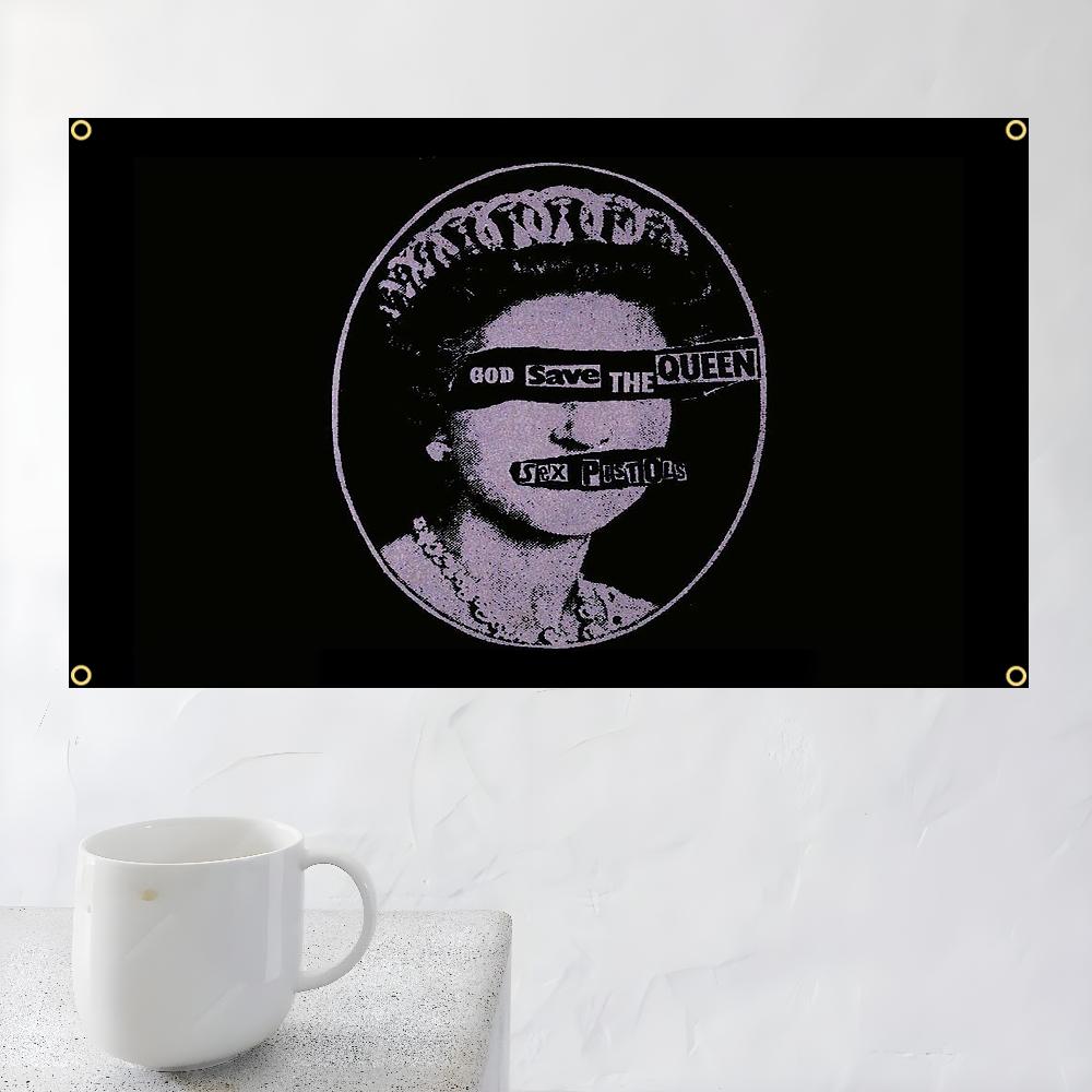 60X90Cm 90X150Cm Heavy Rock Band S-Sex Pistolss Flag Polyester Digital Printing Banner For Bedroom Wall Art Out Door Tapestry