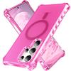 For Samsung Galaxy S24 Ultra Magnetic Case Small Wavy Edge PC + TPU Phone Cover