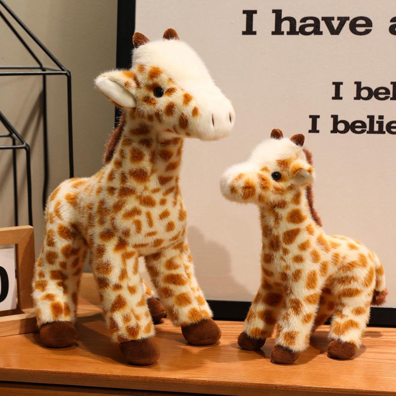 25/35cm Lifelike Giraffe Plush Toy Cartoon Stuffed Animal Simulated Giraffe Plushies Cuddly Doll