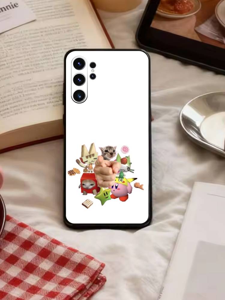 Goofy Cats Big Eyes Phone Case For Samsung S26,S25,S24,S23,S22,S21,S20,Plus,Fe,Lite,Others Black Cover