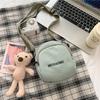 New Women's Small Square Shoulder Bag Simple Student Girls Canvas Messenger Bags Casual Female Phe Pouch Purse Handbags