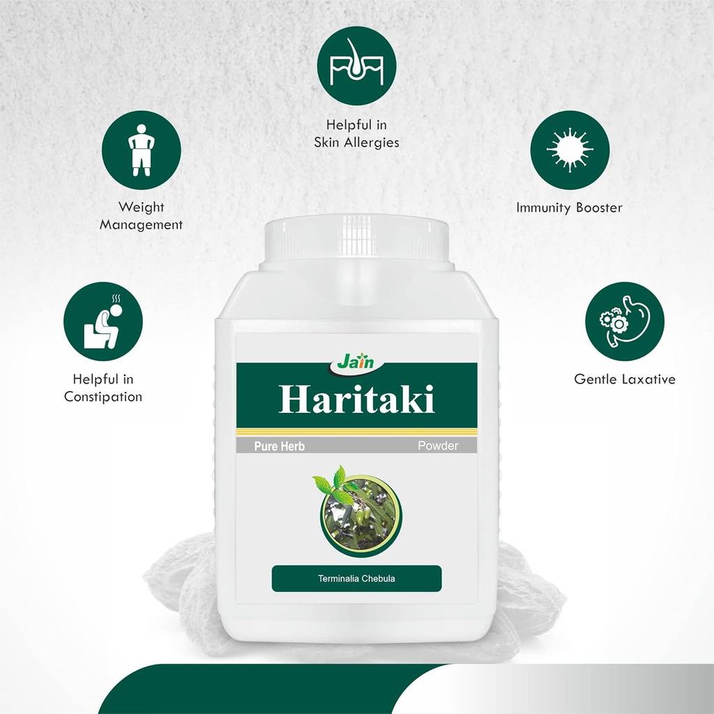 Jain Haritaki Powder 400g Pack Natural Digestive Aid Detoxifier Weight Management Support