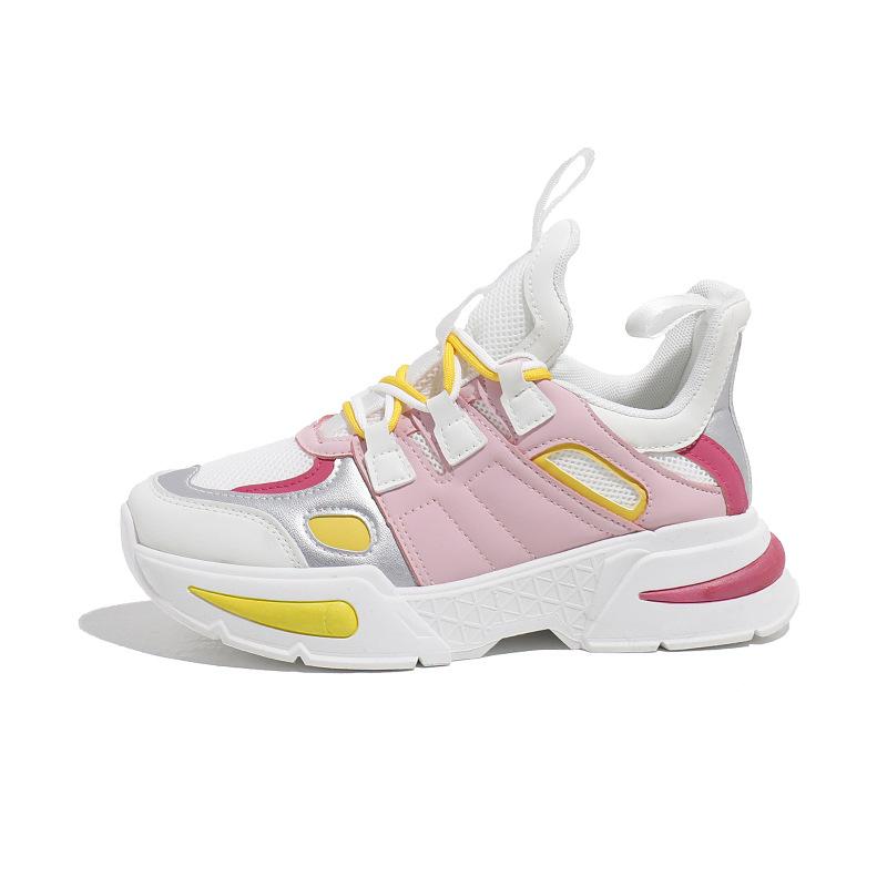 New Color Block Dad Shoes Women Chunky Platform Sneakers Fashion Casual Height Increasing Shoes
