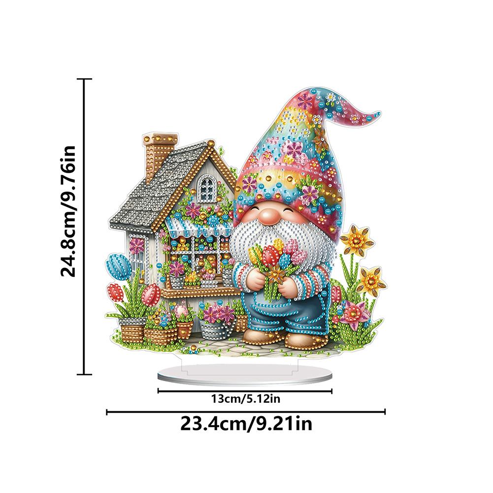5D DIY Diamond Art Easter Desktop Decor Acrylic Special Shape Easter Lamb Diamond Painting Desktop Decors for Home Office Decor