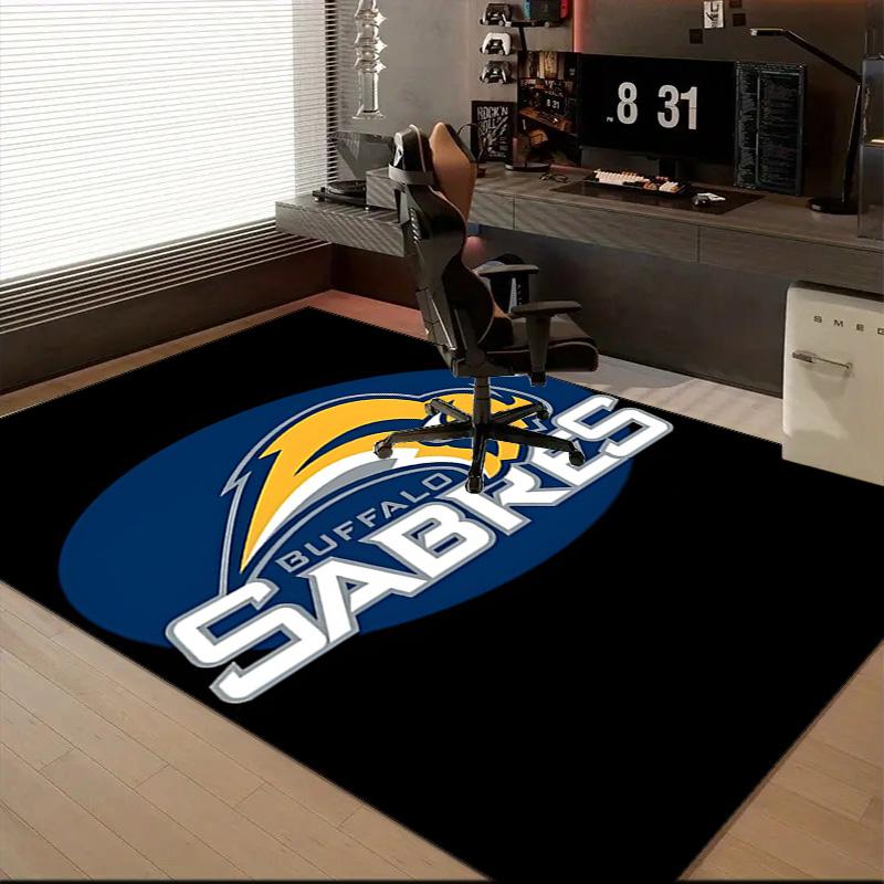 Buffalo Team Spirit Floor Mat for Living Room, Game Rooms, Office, Bedroom, Office Floor Mat Playful Design, Christmas Fan Gifts