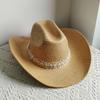 Westerse Cowboy Strooien Hoed dames Mode Grote rand cowboyhoed basin buiten reizen zonbescherming strooien hoed sombrero vaquero