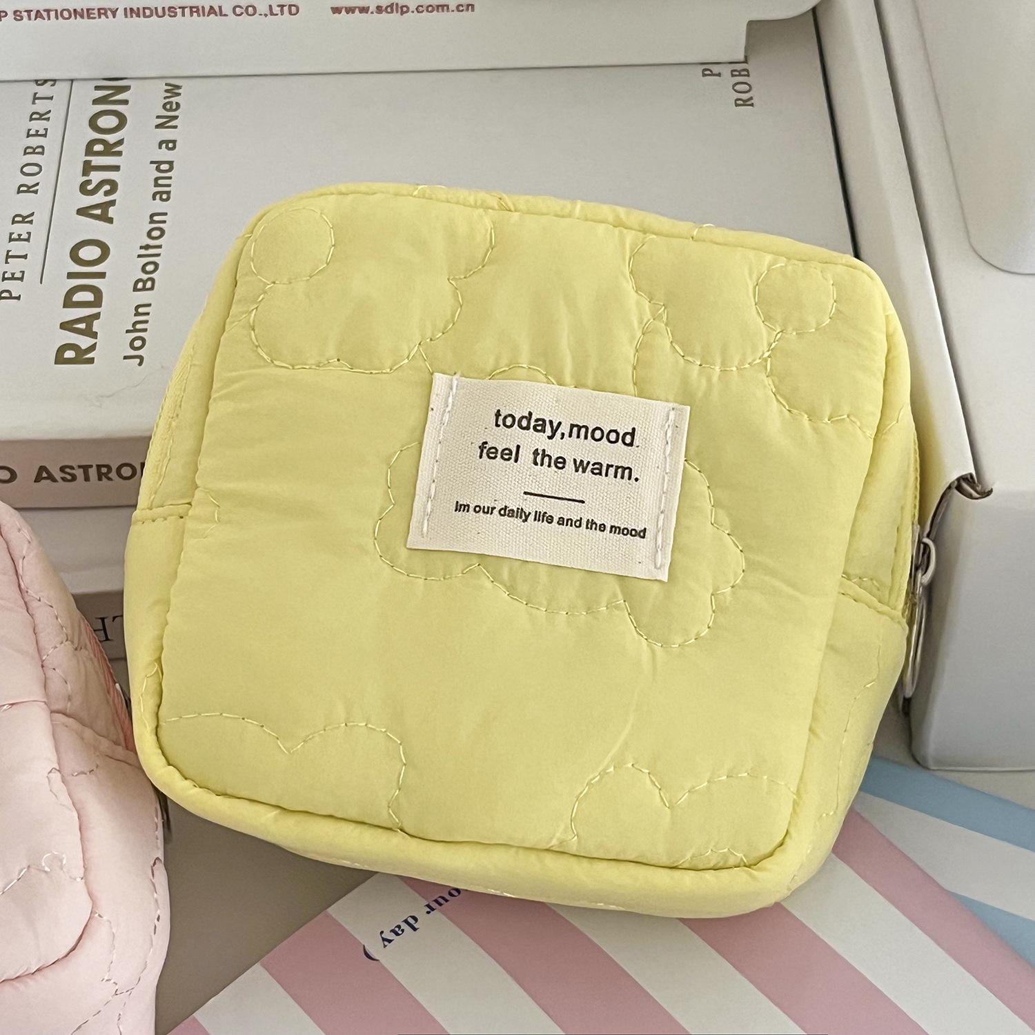 

Floral Quilted Travel Bag: Earphone, Coin, & Menstrual Pad Storage