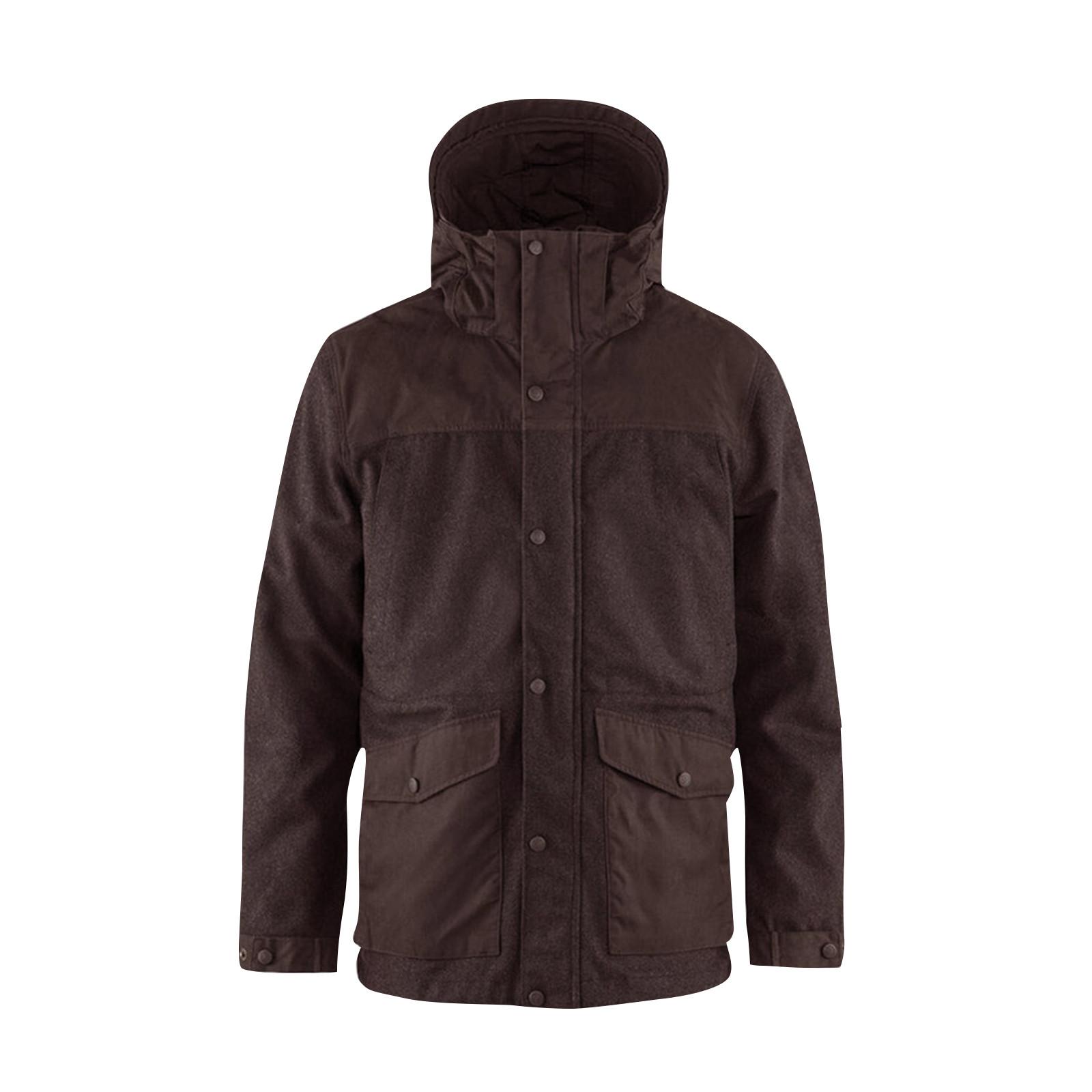 

Ретро мужское пальто рабочая одежда модная повседневная куртка с капюшоном XL кофейный