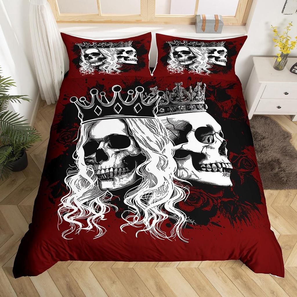Zombie Duvet Cover Set For Boys Men King Size Lightweight Down Horror Theme Quilt Cover 2 Pillowcases 1 Comforter Cover No Quilt