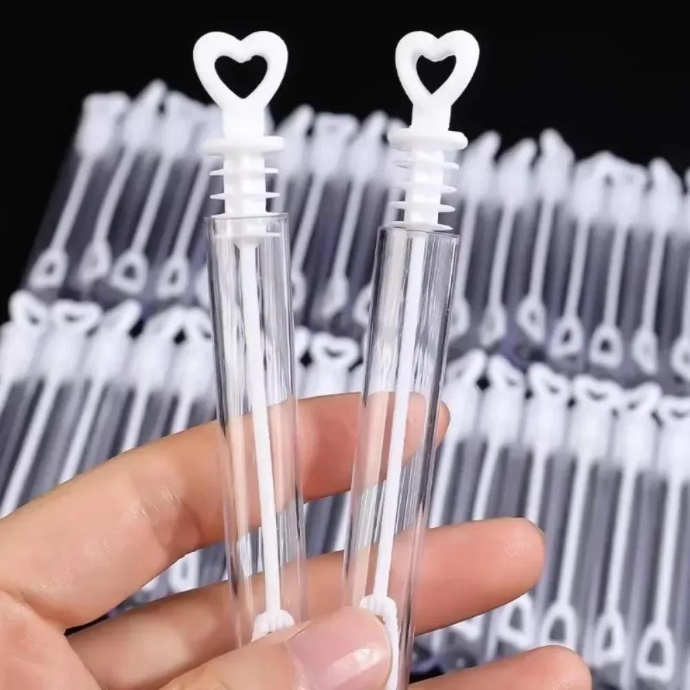 100/10PCS Bubble Soap Bottles Mini Love Heart Shape Tube Bubble Wand Wedding Gift for Guests Birthday Party Decorations Kid Toys