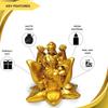 'Lakshmi with Lotus' Gold Antique Resin Figurine Idol Statue Laksmi Showpiece for Mandir Home Decor, Height 3 Inches, Religious