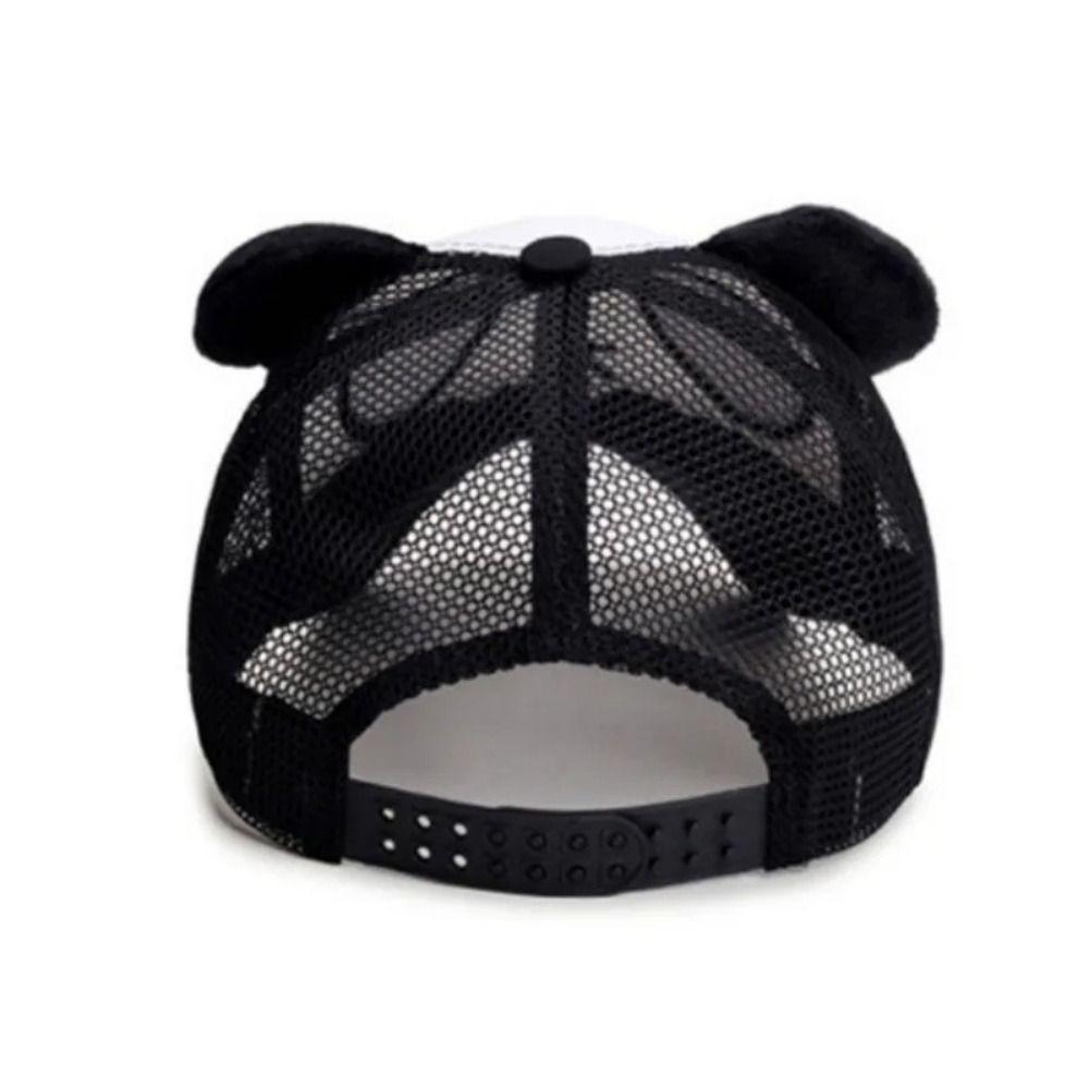 Mesh Panda Baseball Cap Breathable Hollow Mesh Cap Fashion Sports Net Hat  Sports