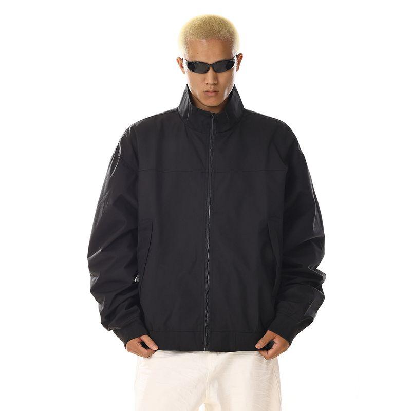 American Retro Stand-Up Collar Outdoor Workwear Jacket for Men, New Autumn Design, Niche Casual Windbreaker Jacket, Trendy