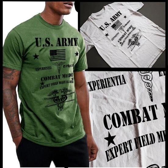 Army Combat Medic T-Shirt Military Medical Support Veterans Day Tee Cotton 3XL