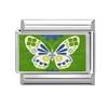 New Brilliant Colorful Flower Butterfly Series Italian Charm Links Fit 9mm Stainless Steel Bracelet Women Men DIY Making Jewelry