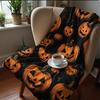 Grunge Ghost Grid Soft Flannel Blanket Breathable Warm Throw for Office Car Sofa Kids Room Birthday Xmas Gift
