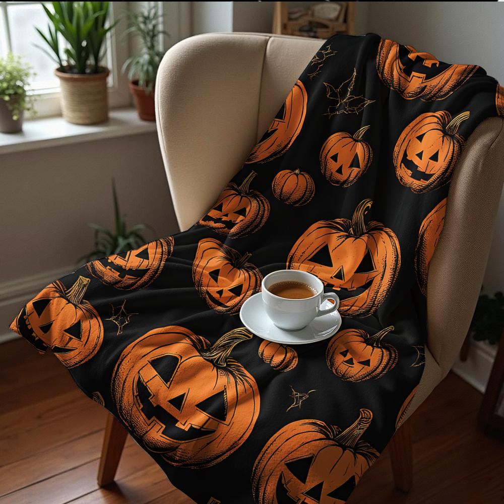 Grunge Ghost Grid Soft Flannel Blanket Breathable Warm Throw for Office Car Sofa Kids Room Birthday Xmas Gift
