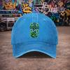 pc Unisex Celtic Cross Clover Vintage Washed Baseball Cap  Unisexs Trendy Hat  Versatile Duckbill Cap  Fun Print  A Unique Bi