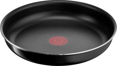 Tefal Bratpfanne mit abnehmbarem Griff für Gasfeuer, frei von giftigen Substanzen wie Neo Hard Titanium Intense Frying, schwarz, L43805, 26 cm, nur PFOA,