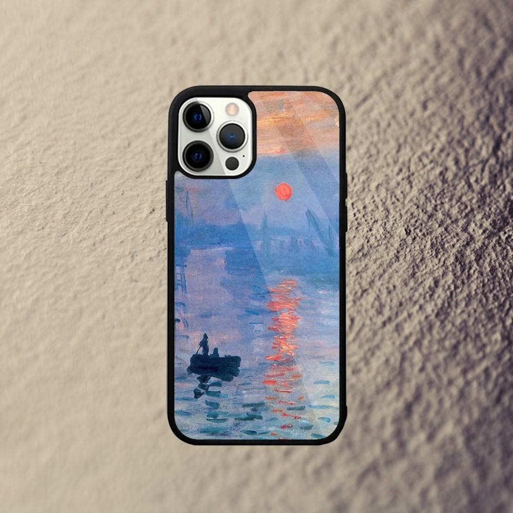 Etui na telefon ze sztuką Claude'a Moneta dla iPhone'a 15,14,13,12,11,Plus,Pro,Max Mini Magsafe Magnetyczne Bezprzewodowe Ładowanie