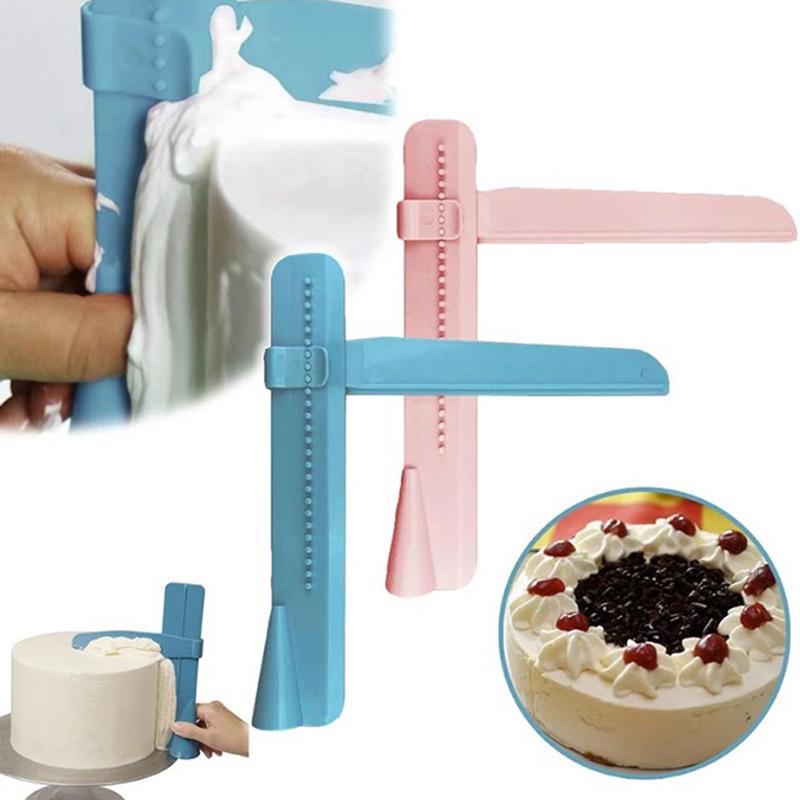 Cake Tools Cake Scraper Fondant Spatulas Adjustable Cake Edge Smoother Cream Decorating DIY Bakeware Tableware Kitchen Cake Tool