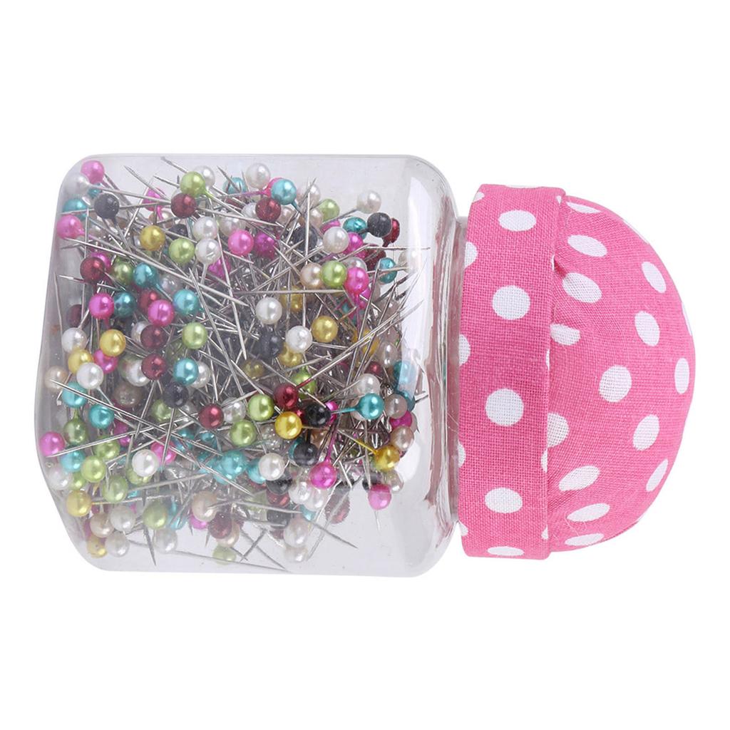 Quilting Pins with Beading Needles, 500 Pieces, with Pincushion Bottle, Sewing Crafts for Crafts, Sewing and Ornament Decoration