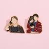 Cartoon Eyecatching Character Brooches Colorful Alloy Pins For Trendsetting Fashion