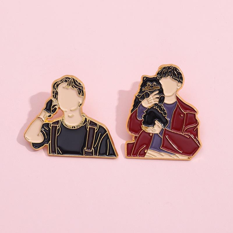 Cartoon Eyecatching Character Brooches Colorful Alloy Pins For Trendsetting Fashion
