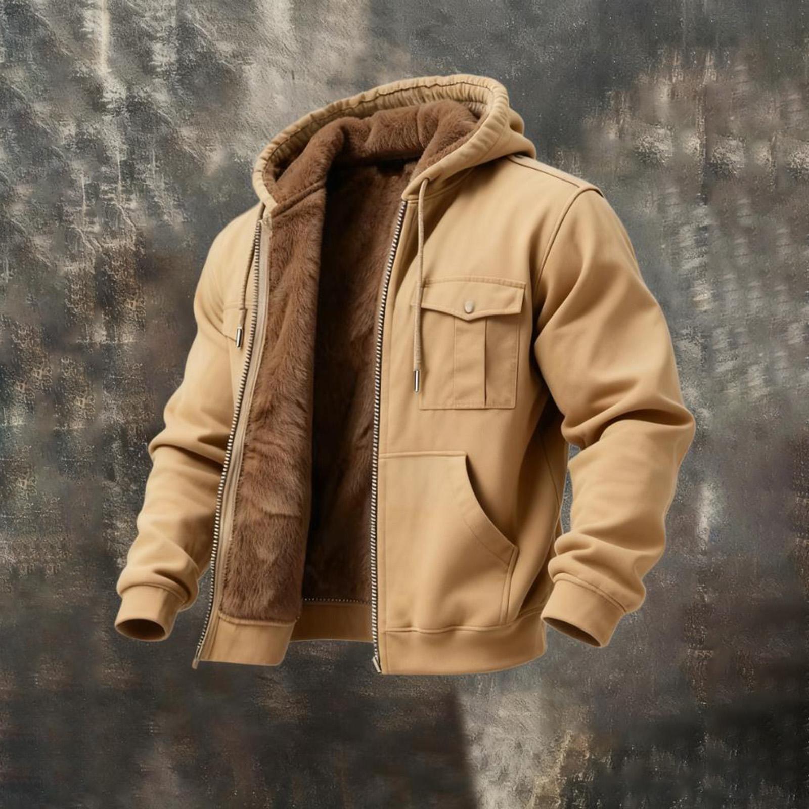 

Мужская однотонная толстовка с капюшоном на молнии, куртка-кардиган, мужской повседневный кардиган XXL хаки