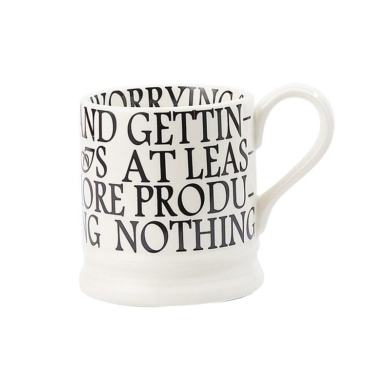 Englisch Alphabet Keramiktasse Französisch Retro Kaffee Wasserbecher Designgefühl Büro Wohnzimmer Mädchen Frühstück Wasserbecher