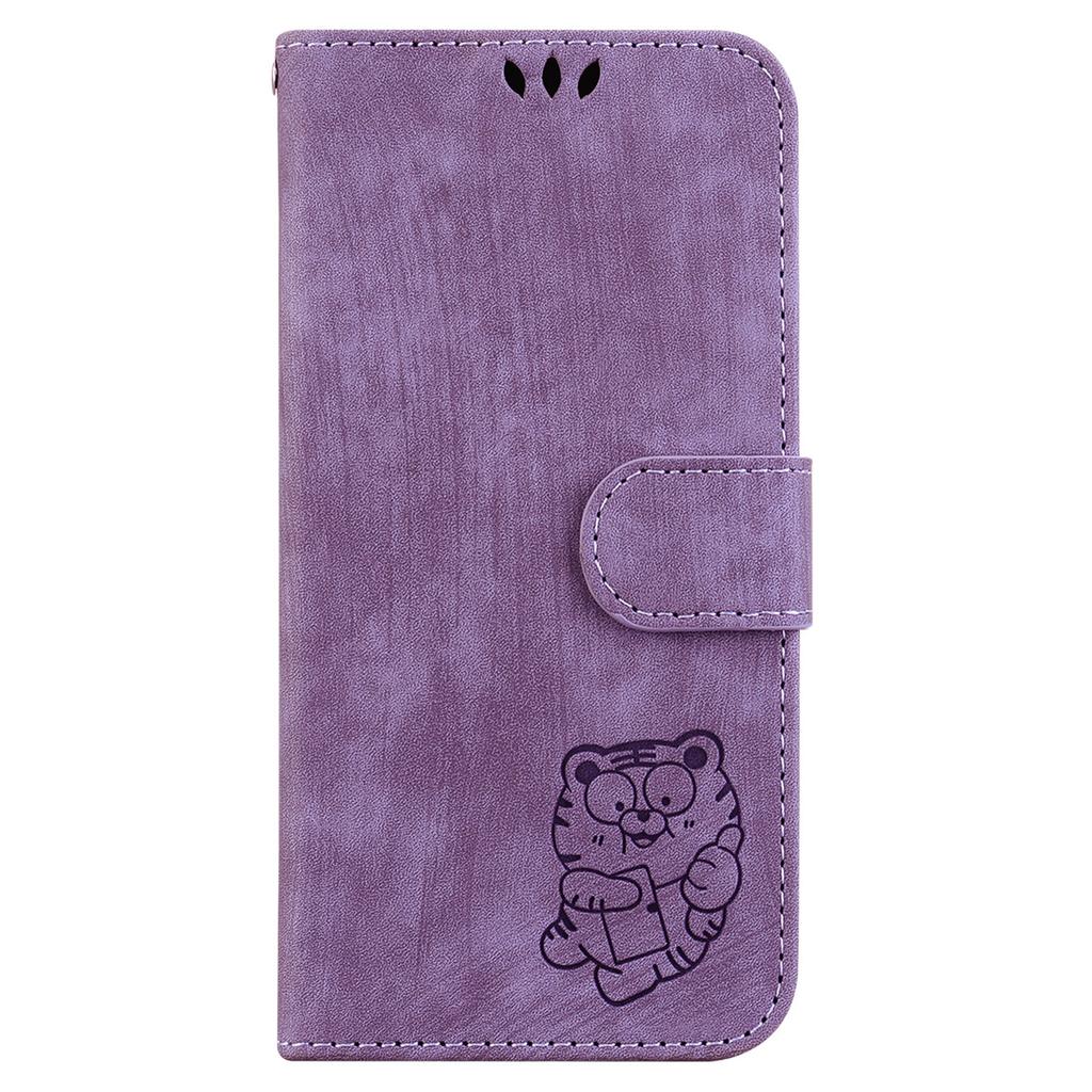 For Motorola Moto G85 5G/S50 Neo 5G Case Leather Wallet Phone Cover Cute Tiger Imprint