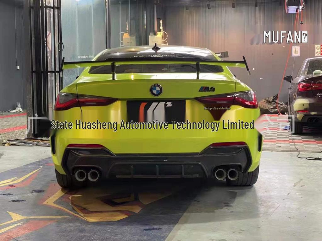 3D Style Carbon Fiber Rear Diffuser & Corner Extensions for BMW 4 Series G22 Coupe