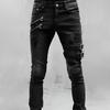New Men's Fashion Motorcycle Jeans Vintage Slim Jeans Casual Street Style Hip Hop Retro Denim Jeans Plus Size