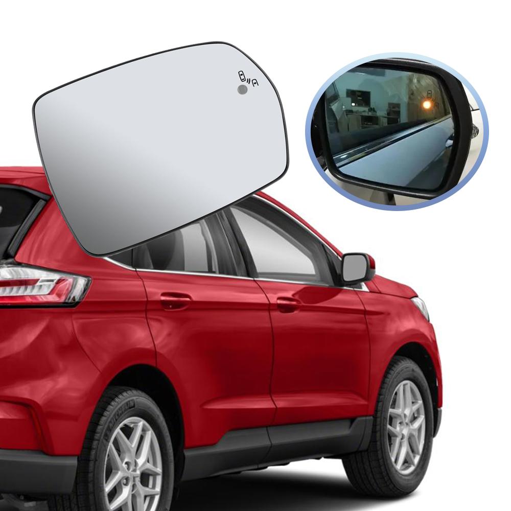 Heated Side Mirror Glass Door Wing Rearview Mirror with Blind Spot Light for Ford Edge 2015 2016 2017 2018 - US Version
