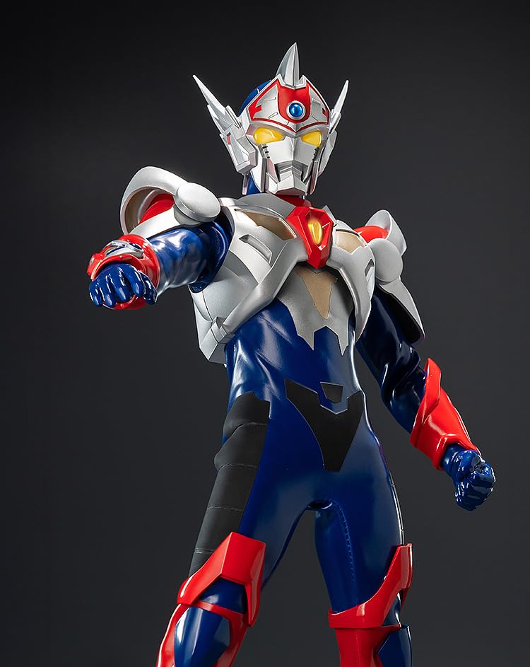 Gridman Sigma aus Choujin The Demon King Strikes und POM Bemalte bewegliche Figur Fig-Zero "Denkou Gridman Back" - Nicht im Maßstab ABS, PVC, [Stoffkleidung]