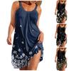 Women's Fashion Summer Printed Strapless Camisole Sleeveless Sling Dress