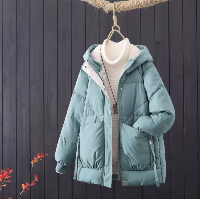 Neue Damen Kurz Winter Kapuzen Baumwolljacke Koreanische Version der Baumwolljacke Joker Brot und Kleidung