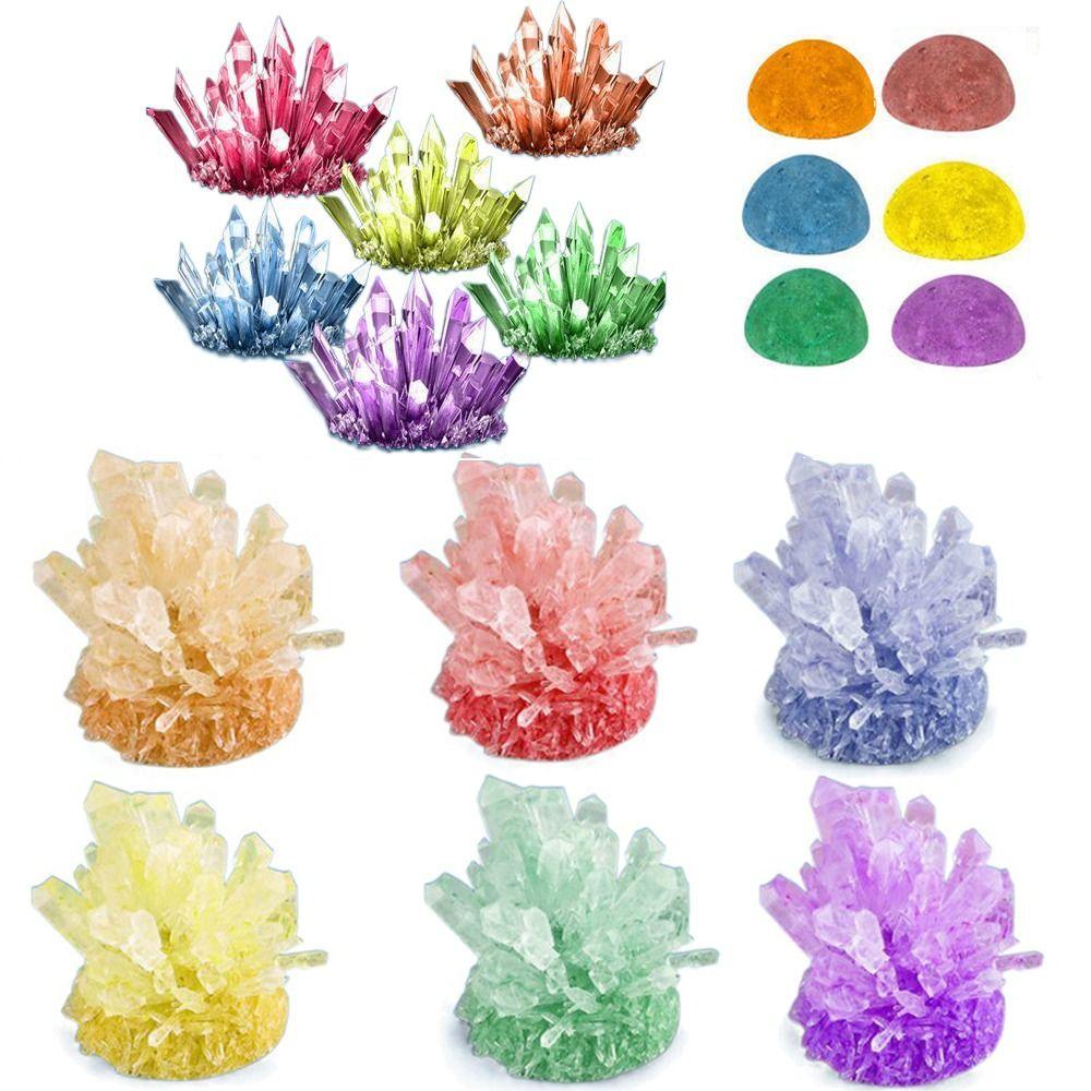 Display Cases Crystal Growing Kit Grow a Crystal Vibrant Colored Crystals DIY Educational Science Toys Mold Shapes