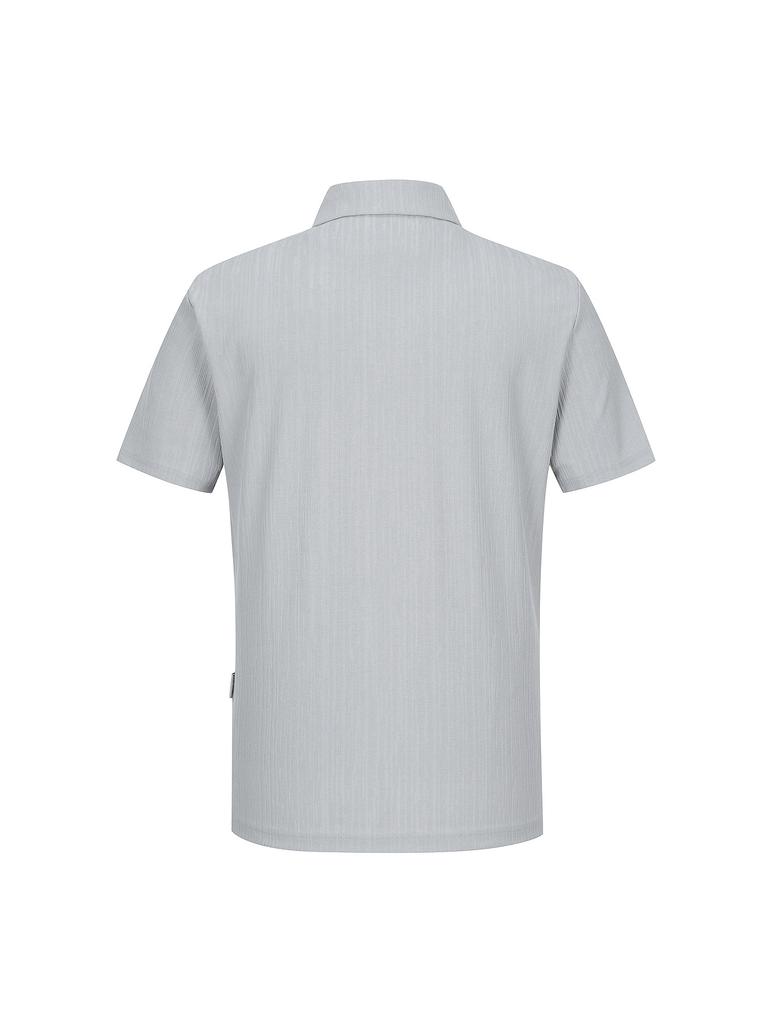 FERRAROMILANO Vertical Texture Jeri T-Shirt Light Grey (Am0Eks20432)